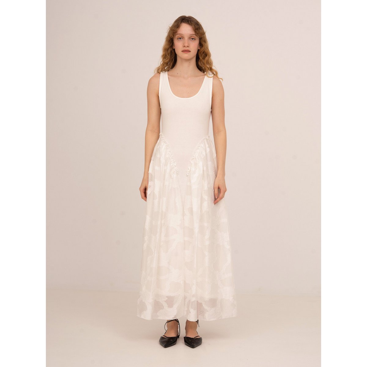 Printworks witte midi-jurk