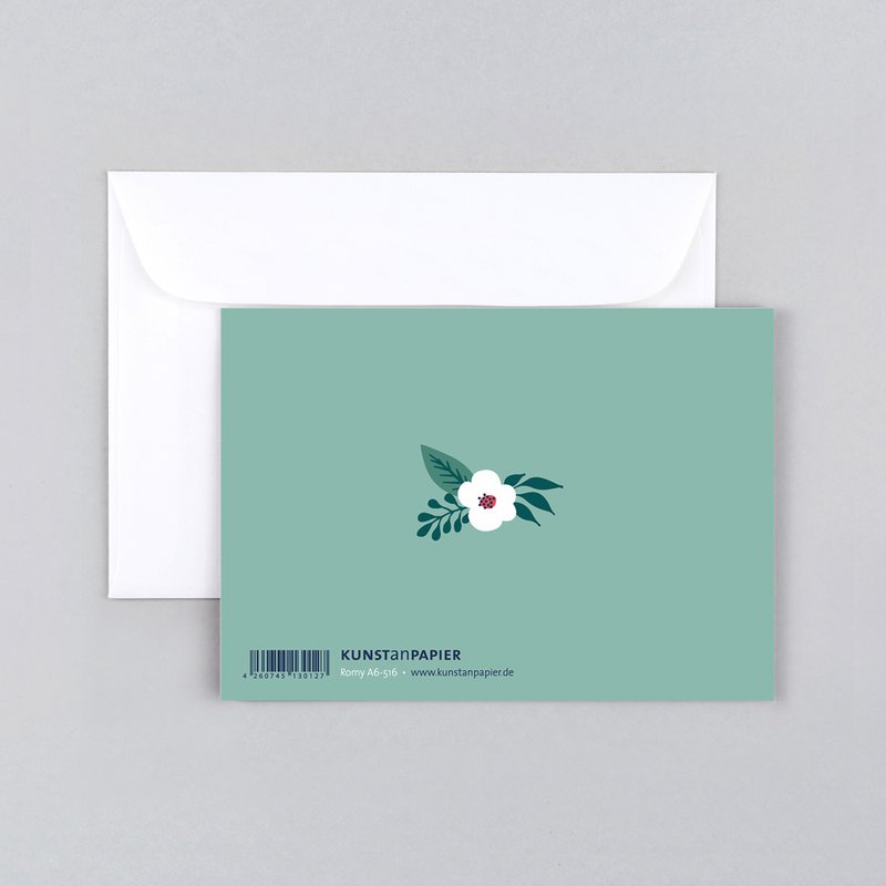Greetings card flowers Romy