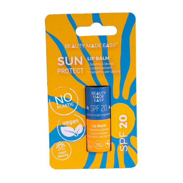 Bálsamo labial de tubo de papel con SPF 20