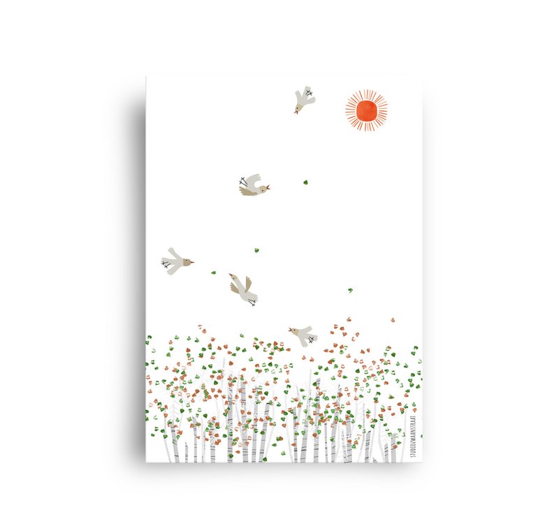 Postkarte 'Frühling liegt in der Luft'