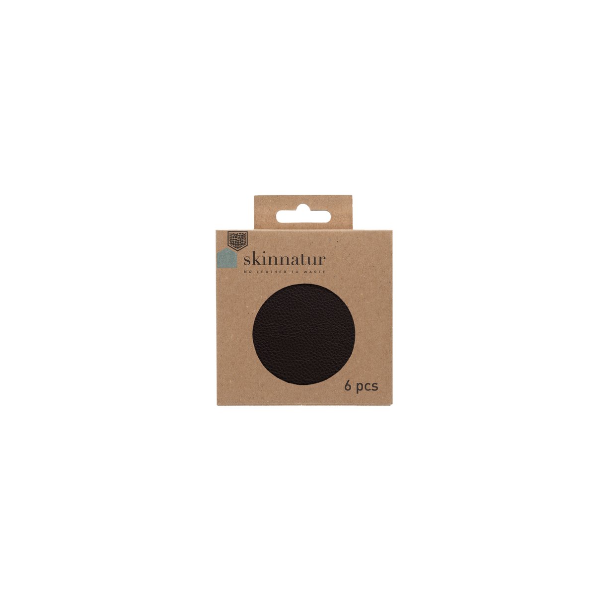 Sottobicchiere Skinnatur | pelle riciclata | Circa 10 cm | set da 6
