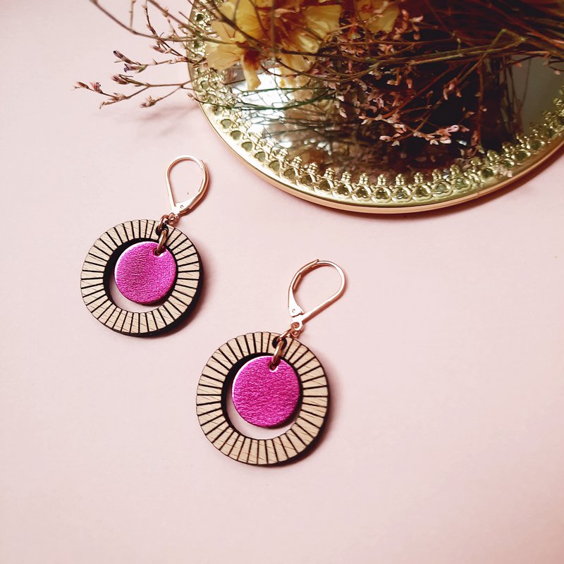 BULLE Fuchsia earrings