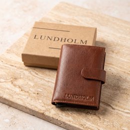 Lundholm Leren Pasjeshouder mannen Bruin | RFID anti-skim bescherming | Lundholm Örebro serie