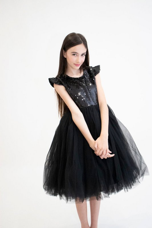 FIONA Ceremony dress Black - Size 130cm (7/8 years)