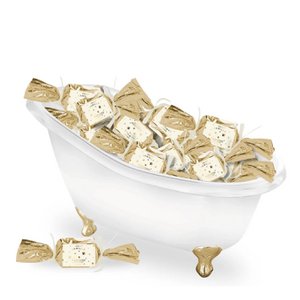 Goldener Bon Bon Fizzer in der Badewanne