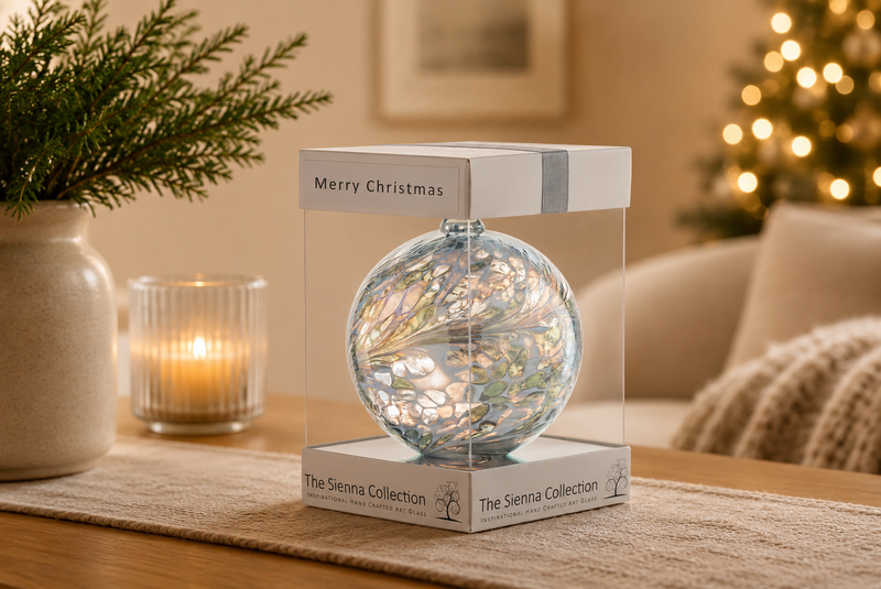 10cm Friendship Ball - Christmas Ball - Pastel Silver