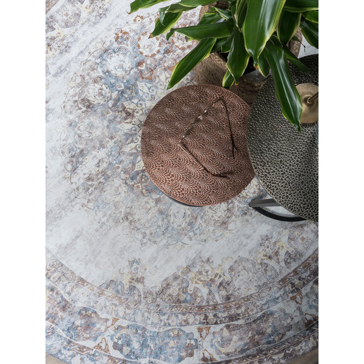 Teppich Viola Round Taupe ø120 cm