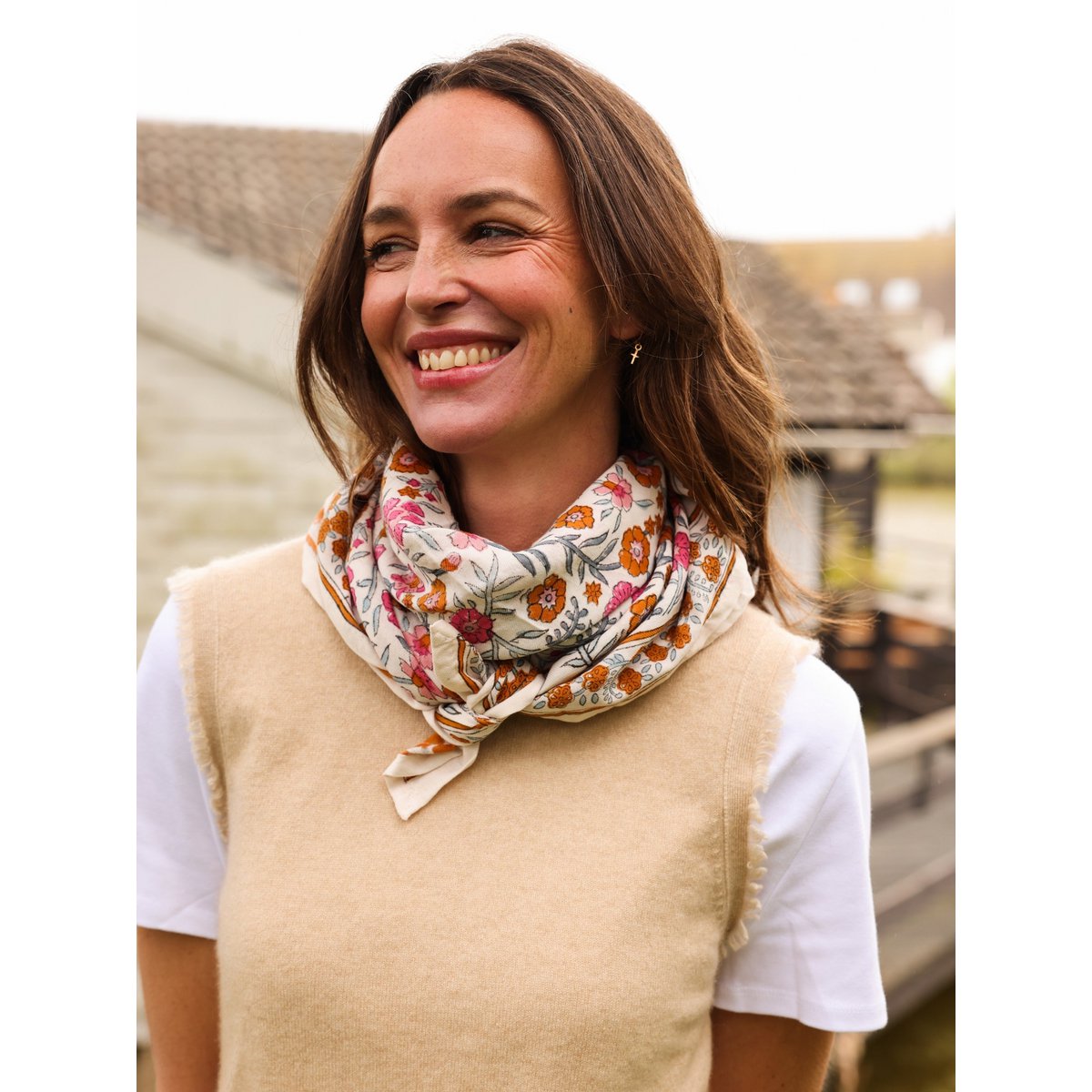 Foulard Adulte Dheli Azur 100 cm
