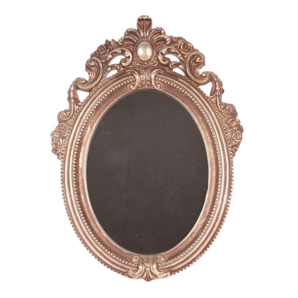 Mirror 15x20 cm – Gold – Resin – Oval