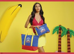 TROPICAL PARADISE SPONGE BEACH BAG assorterede farver
