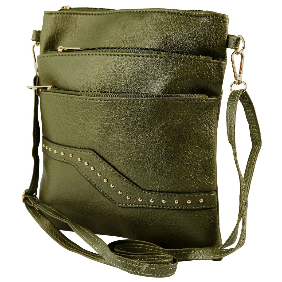 Sac à main pour femme "Crossbody Bag" en simili cuir, vert foncé