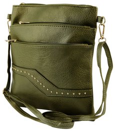 Sac à main pour femme "Crossbody Bag" en simili cuir, vert foncé