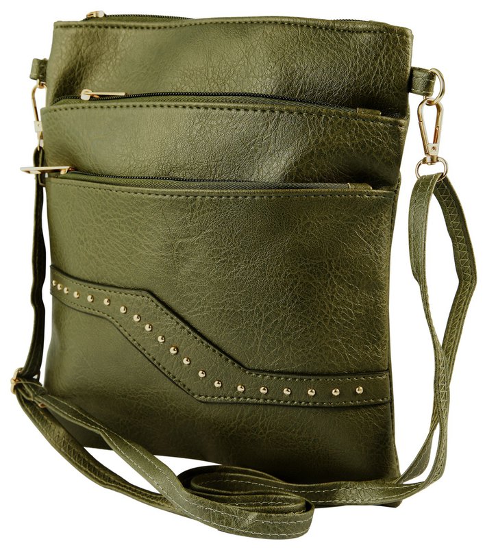 Sac à main pour femme "Crossbody Bag" en simili cuir, vert foncé