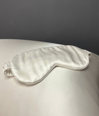 Zijden slaapmasker Solid Ivory