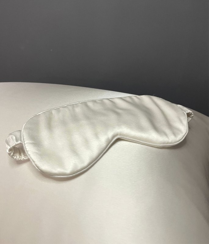 Masque de sommeil en soie Ivoire Solide