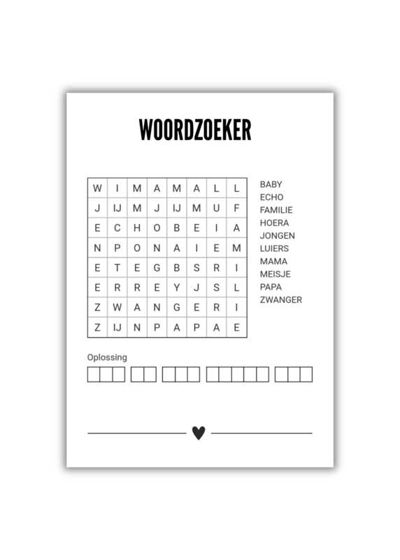 A6 Carte postale • Wordzoeker • Peter