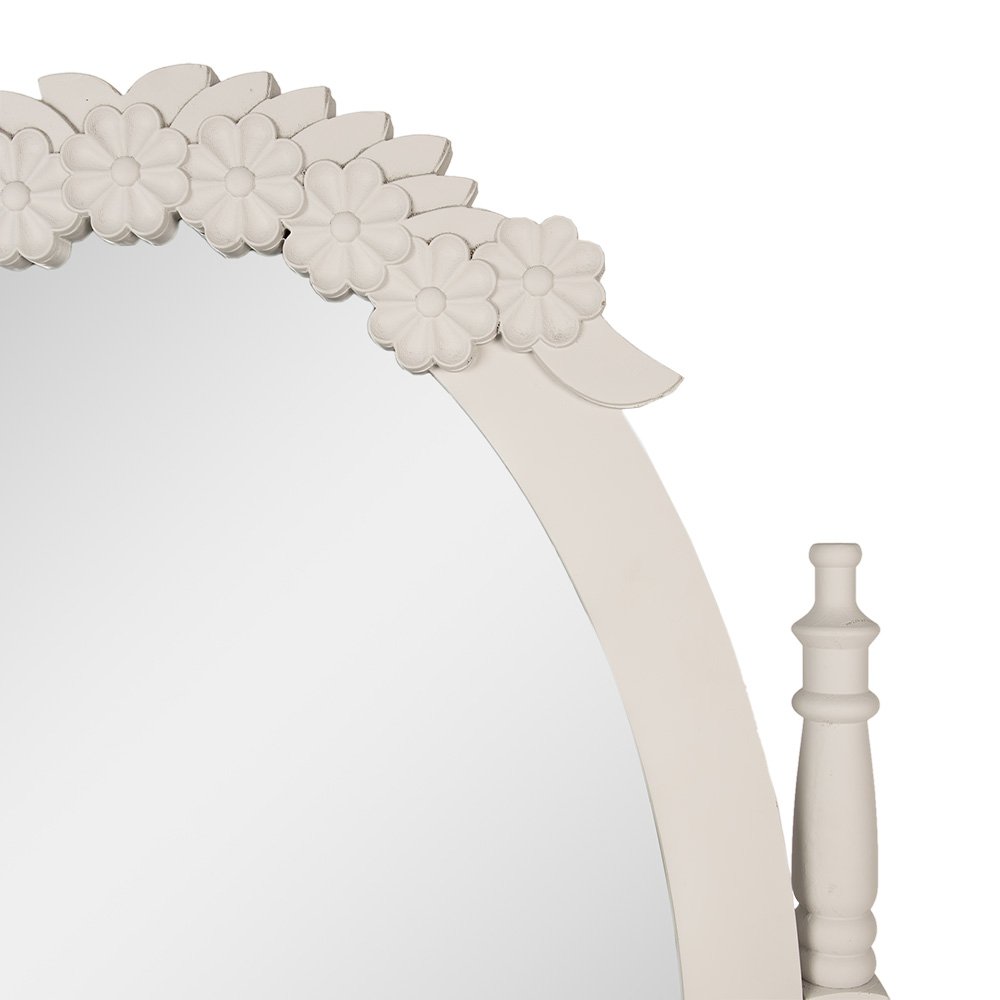 Standing Mirror Gray, MDF and Glass 85x30x180 cm