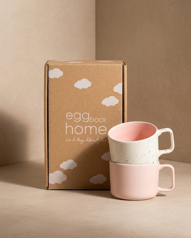 Breeze Party In/Out Stoneware Duo Set Mug 240ml Pink