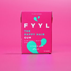 FYYL GUM - THE Happy Hair Gum - 20 chewing gum boxes per pack - natural chewing gum