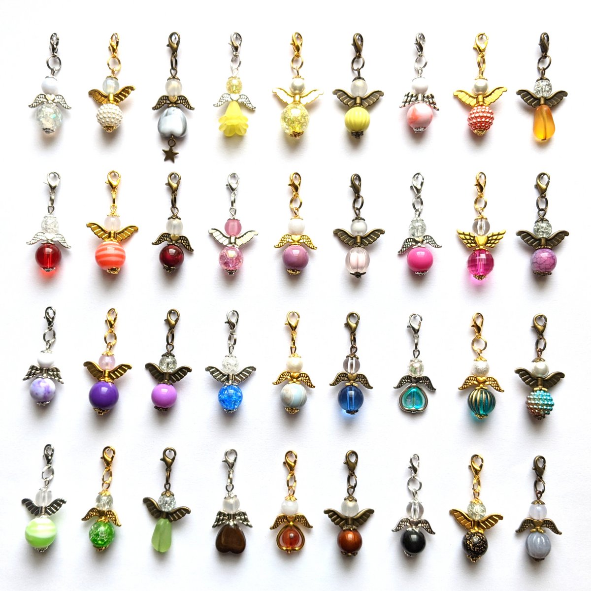 Keychain de ángel guardián, 36 set