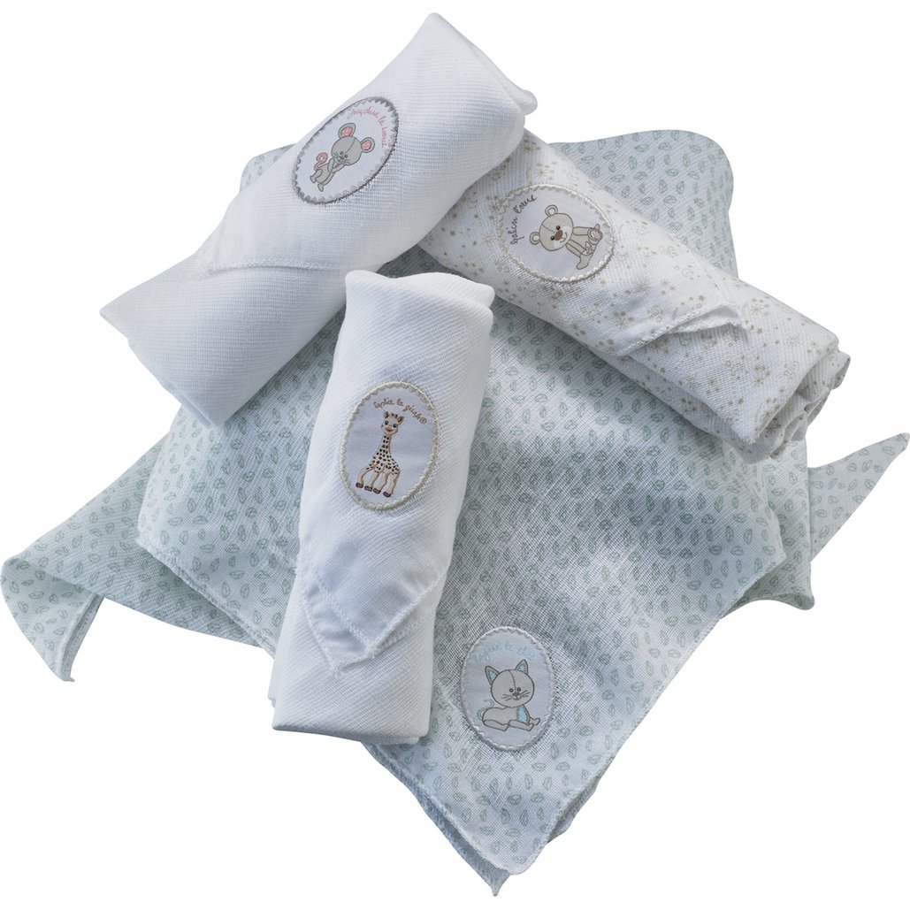 Sophie the giraffe muslin cloths (4 pieces)