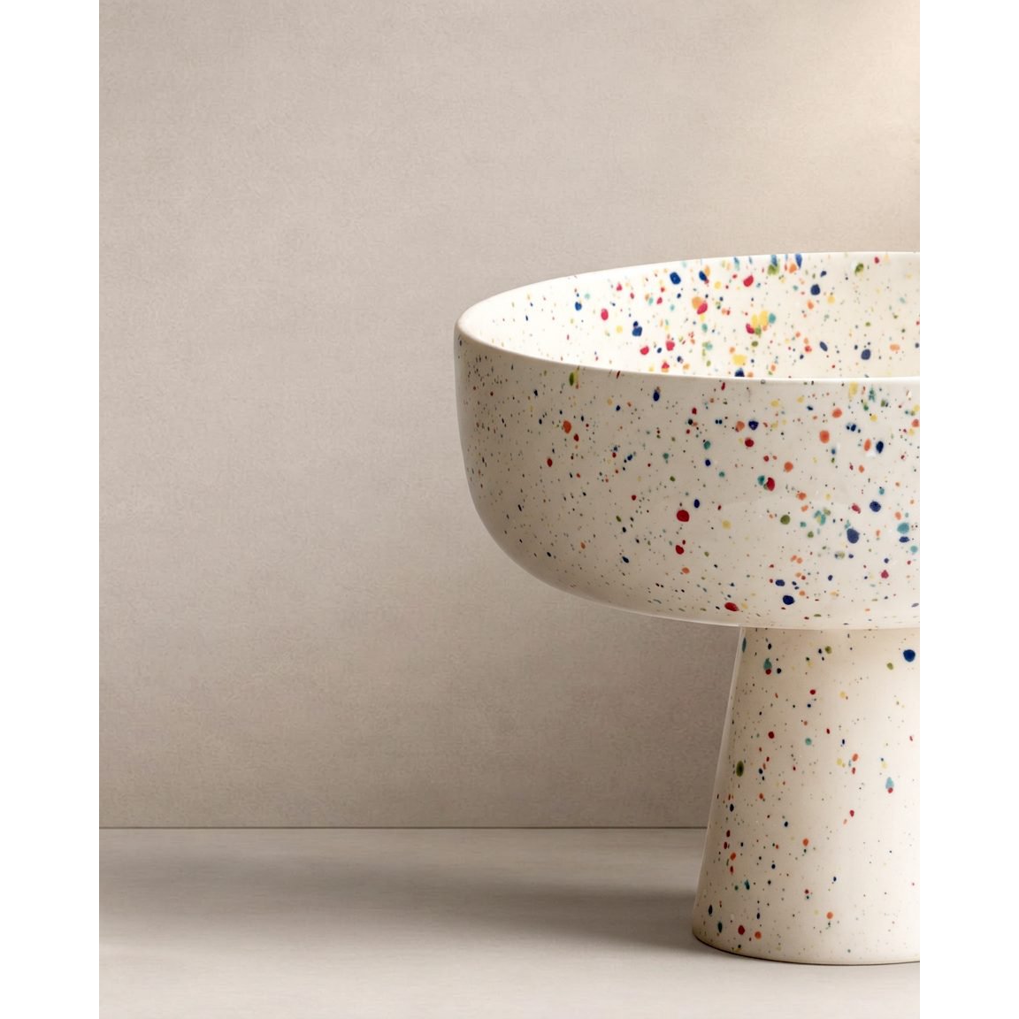 New Party Fruit Bowl 23cm White