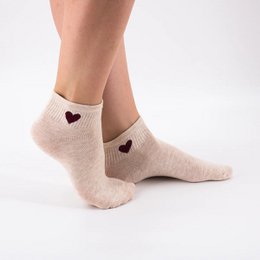 Calcetines bajos con lado de corazón para mujer I 35-41