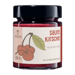 Organic sour cherry marmalade in two sizes, 113g and 230g. Made with natural ingredients, this sweet and tangy preserve is perfect for toast, baking, or as a condiment.