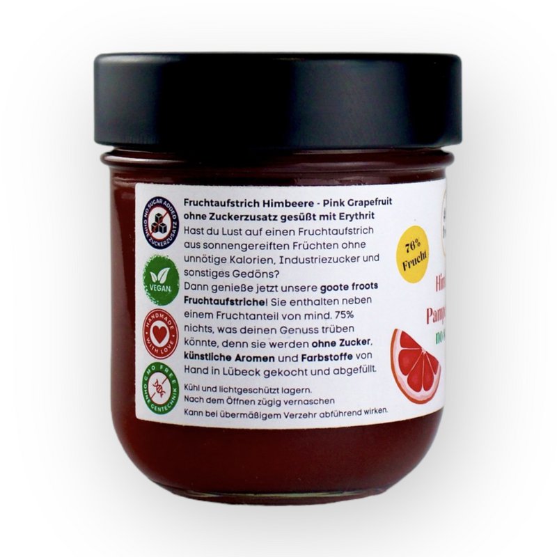 Fruit spread SUGAR-FREE raspberry grapefruit 76% fruits