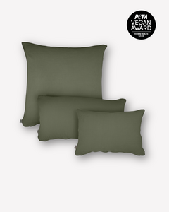 Musselin-Kopfkissen "Eliane" • Olive Green