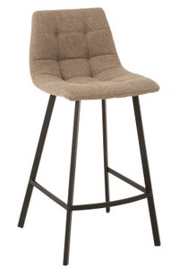 J-Line Barstoel Stephane  Textiel/Metaal Beige