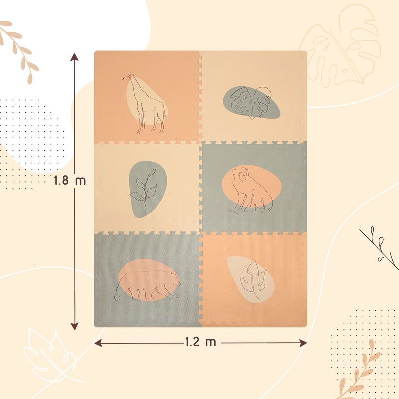 Tappetino da gioco Hakuna Matte XXL in schiuma «Jungle Sunset» 1,8 x 1,2 m