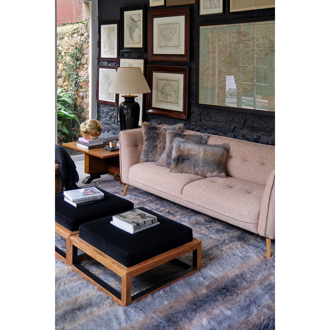Kussen Crystal Faux Fur