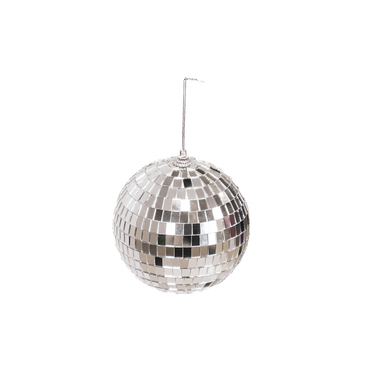 Julepynt - Juleophæng - Discobold - Skum - Sølv - 8x8x8cm