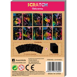 Scratch Art Book Mini A6 - Enhjørninger