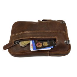 Lederhandytasche für Damen und Herren mit verstellbarem Schultergurt in 5 Farben