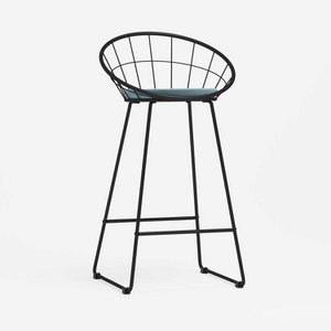 Joane pearl blue velvet bar stool