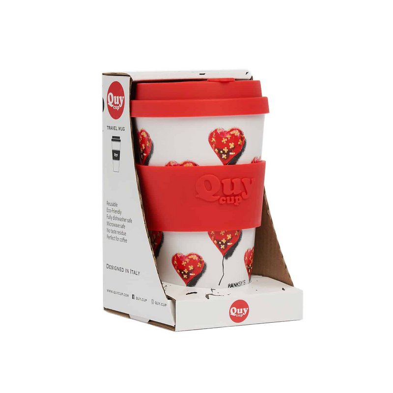 Banksy Travel Mug in RPET 400 ml - Cuore Fasciato