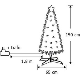 Artificial Christmas tree illuminated Mercury Warm white