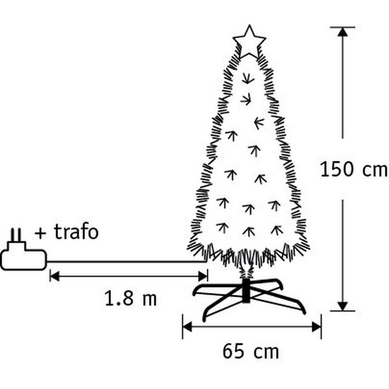 Artificial Christmas tree illuminated Mercury Warm white