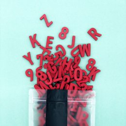 Modern magnetic letters - Unique Colors