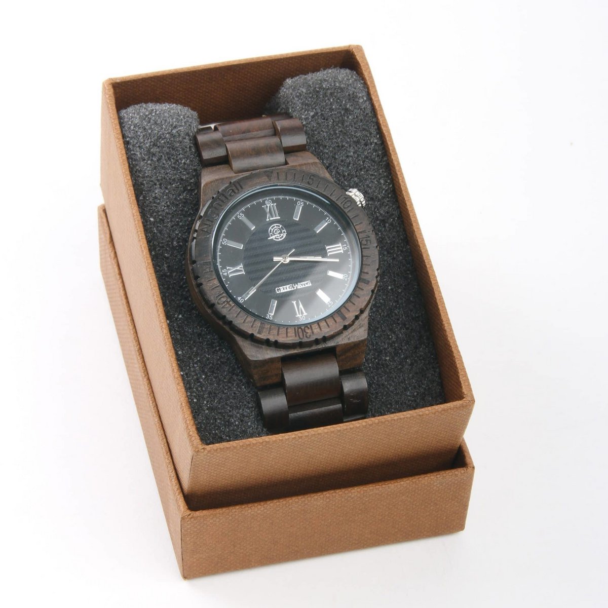Greenwatch | Nightfall | Houten Horloge Heren | Ebbenhout