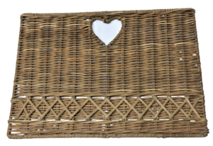 Pleacemat rect coasters 'Heart'