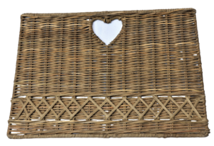 Pleacemat rect coasters 'Heart'