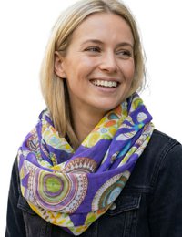 Sunsa set de 3 bufandas de lazo, bufanda de lazo para mujer, pañuelo redondo hecho de 100% algodón, bufanda de tubo para ella, bufanda redonda para verano/primavera/otoño
