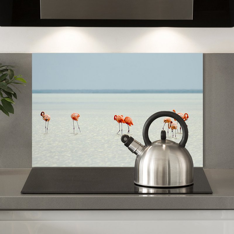 Splash guard - Flamingo at the Beach