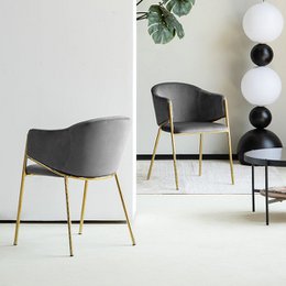 Dalila eetstoelen [set van 2] [Velvet]