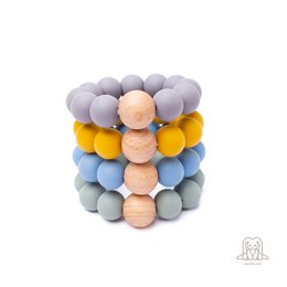 Silikonowy gryzak dla niemowląt | KORALIKI Szary
