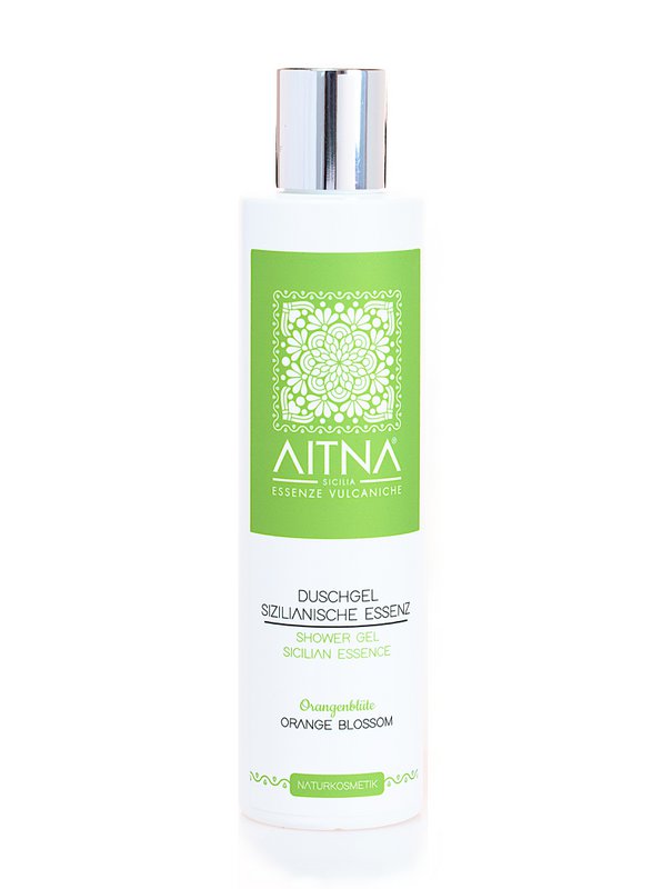 Aitna cosmesi naturale gel doccia per donna e uomo Essenza siciliana di fiori d'arancio, 200ml