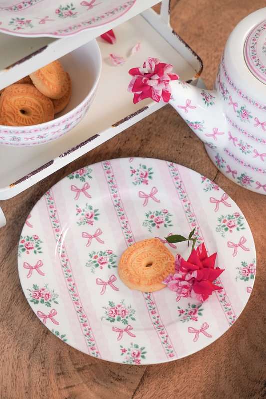 Porzellan-Dessertteller Ribbon 19 cm Isabelle Rose